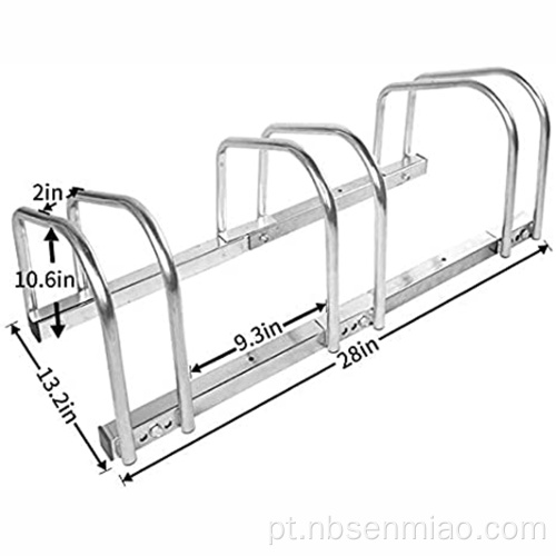 Suporte de armazenamento ajustável para 3 bicicletários e suporte para bicicletas